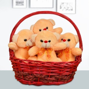 Cute Teddy Basket